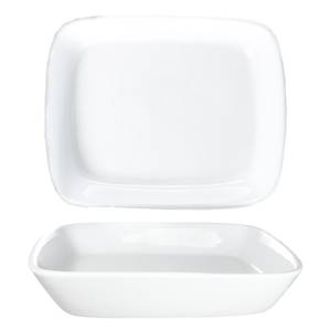 International Tableware, Inc QP-86 Quad European White 8" x 6-1/8" Porcelain Platter