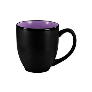 International Tableware, Inc 81376-2583/05MF-05C Hil Black/Purple 15 oz Porcelain Bistro Cup