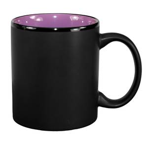 International Tableware, Inc 87168-2583C/05MF-05C Hilo Black/Purple 11 oz Porcelain Mug