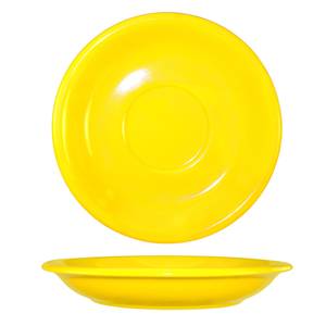 International Tableware, Inc 81376-242S Cancun Yellow 6-1/4" Ceramic Bistro Saucer