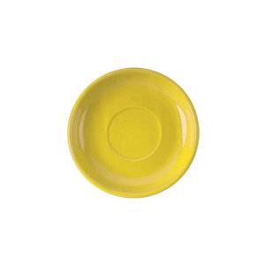 International Tableware, Inc 822-242S Cancun Yellow 6-1/8" Ceramic Latte Saucer