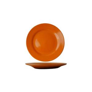 International Tableware, Inc CA-16-O Cancun Orange 10-1/2" Diameter Ceramic Plate