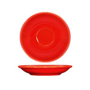 International Tableware, Inc CA-36-CR Cancun Crimson Red 5-3/16" Diameter Ceramic A.D. Saucer