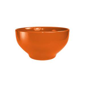 International Tableware, Inc CA-45-O Cancun Orange 140 oz Ceramic Footed Bowl - 1/2 Dz