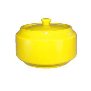 International Tableware, Inc CA-61-Y Cancun Yellow 14 oz Ceramic Sugar Bowl