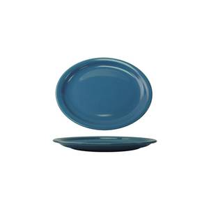 International Tableware, Inc CAN-12-LB Cancun Light Blue 9-3/4" x 7" Ceramic Platter