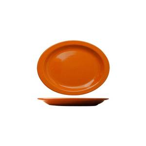 International Tableware, Inc CAN-13-O Cancun Orange 11-3/4" x 9-1/4" Ceramic Platter