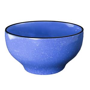 International Tableware, Inc CF-43 Campfire Speckle Ocean Blue 13 oz Ceramic Footed Bowl