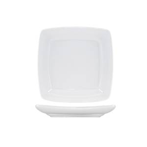 International Tableware, Inc DO-7S Dover European White 7" x 7" Porcelain Wide Rim Plate