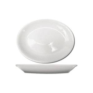 International Tableware, Inc TN-13/DO-13 Dover European White 11-3/4" x 8" Porcelain Platter