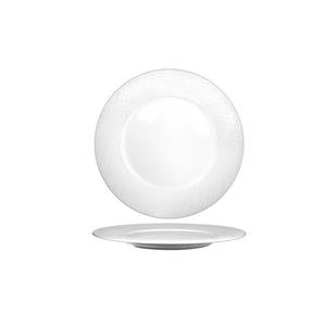 International Tableware, Inc DR-21 Dresden Bright White 11-3/4" Diameter Porcelain Plate