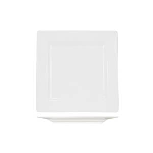 International Tableware, Inc EL-10 Elite Bright White 10-3/4"x10-3/4" Porcelain Wide Rim Plate