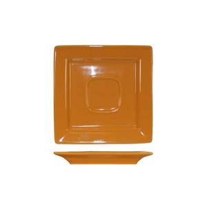 International Tableware, Inc EL-2-BN Elite Harvest Butternut 5-7/8" x 5-7/8" Porcelain Saucer