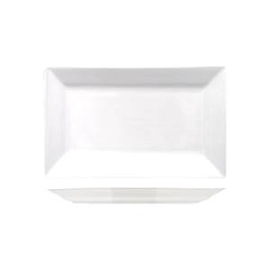 International Tableware, Inc EL-28 Elite White 8" x 5-5/8" Porcelain Rectangular Platter