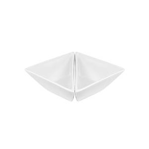 International Tableware, Inc FA-108 Bright White 8 oz Triangular Porcelain Bowl