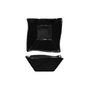 International Tableware, Inc AS-11-B Aspekt Black 11 oz Porcelain Square Bowl