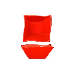 International Tableware, Inc AS-11-CR Aspekt Crimson Red 11 oz Porcelain Square Bowl
