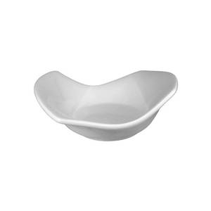 International Tableware, Inc FA-412 Bright White 1-3/4 oz Porcelain Free Form Sampling Bowl