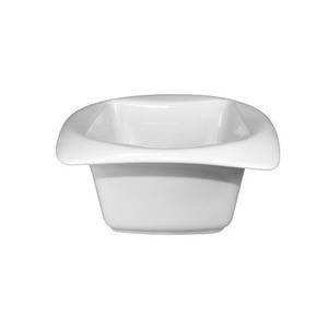International Tableware, Inc FA-415 Bright White 5 oz Porcelain Square Bowl