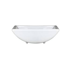 International Tableware, Inc FA-419 Bright White 3-1/2 oz Porcelain Rectangular Scooped Bowl