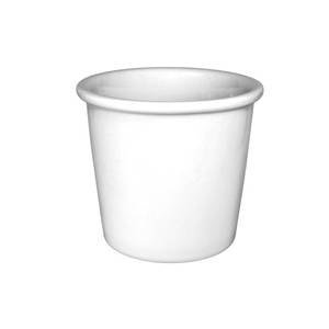 International Tableware, Inc FA-426 Bright White 6 oz Porcelain Round Mini Pot Bowl