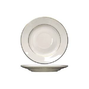 International Tableware, Inc FL-2GF Florentine American White 5-3/4" Dia. Ceramic Footed Saucer