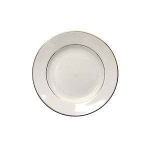 International Tableware, Inc FL-8GF Florentine American White 9" Diameter Ceramic Footed Plate