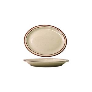 International Tableware, Inc GR-13 Granada American White 11-1/2" x 9-1/4" Ceramic Platter