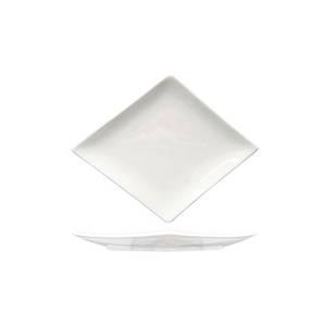 International Tableware, Inc PA-116 Paragon Bright White 10" x 8" Porcelain Coupe Plate