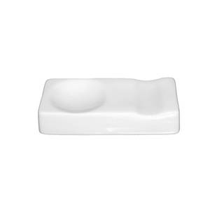 International Tableware, Inc MD-102 Pacific Bright White 3"x1-3/8"Porcelain Spoon/Chopstick Rest
