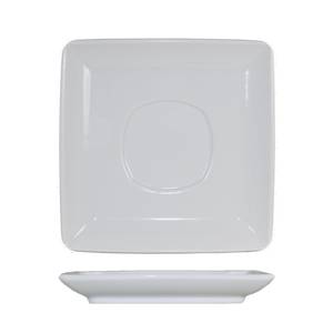 International Tableware, Inc PA-2 Paragon Bright White 5-7/8" x 5-7/8" Porcelain Square Saucer