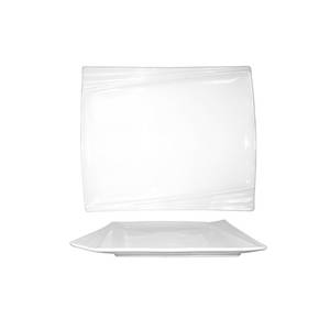 International Tableware, Inc PC-100 Pacific Bright White 10" x 7-1/2" Porcelain Platter