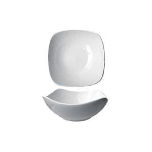 International Tableware, Inc QP-11 Quad European White 10 oz Porcelain Square Fruit Bowl