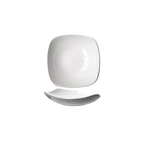 International Tableware, Inc QP-18 Quad European White 16 oz Porcelain Soup Bowl/Plate