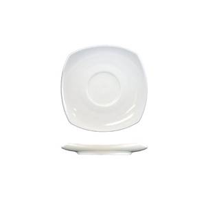 International Tableware, Inc QP-2 Quad European White 5-3/4" x 5-3/4" Porcelain Saucer