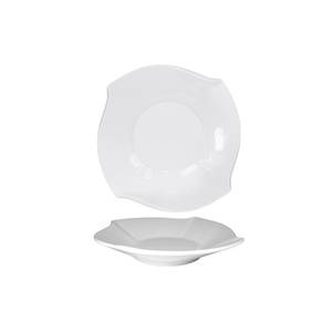 International Tableware, Inc RA-120 Rhapsody Bright White 48 oz Porcelain Free Form Pasta Bowl