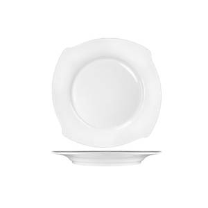 International Tableware, Inc RA-21 Rhapsody Bright White 12-1/2" Diameter Porcelain Plate