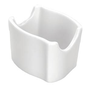 International Tableware, Inc RA-225 Rhapsody Bright White 3-1/4" Porcelain Sugar Packet Holder
