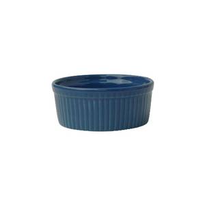 International Tableware, Inc RAMF-4-LB Cancun Light Blue 4 oz Ceramic Fluted Ramekin