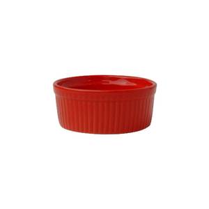 International Tableware, Inc RAMF-3-CR Buffet Crimson Red 3 oz Ceramic Fluted Ramekin