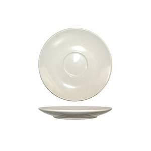 International Tableware, Inc RO-68 American White 7-1/4" Dia. Ceramic Cappuccino Saucer - 2 Dz