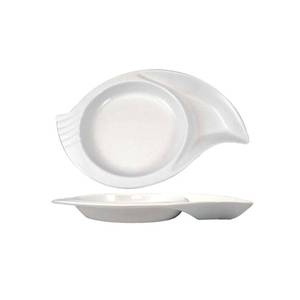 International Tableware, Inc SN-16-EW Bright White 10" Diameter Porcelain Snail Plate