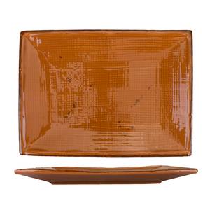 International Tableware, Inc SV-108-TE Savannah Terracotta 10-1/2" x 8" Stoneware Platter