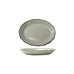 International Tableware, Inc SY-33 Sydney American White 7" x 5-1/4" Ceramic Platter