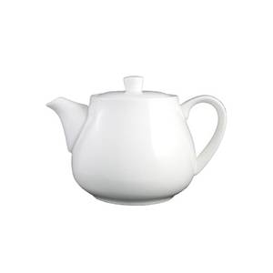 International Tableware, Inc TP-24-EW Bright White 21 oz Porcelain Tea/Coffee Pot