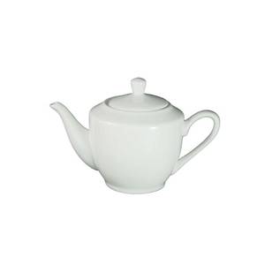 International Tableware, Inc TP-9-EW Bright White 11 oz Porcelain Tea/Coffee Pot
