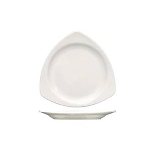 International Tableware, Inc TR-7-EW Brighton European White 7-1/4" Triangle Porcelain Plate