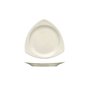 International Tableware, Inc TR-7-AW Roma American White 7-1/4" Triangle Stoneware-Ceramic Plate