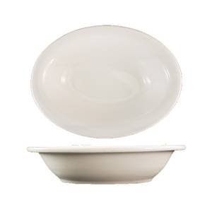International Tableware, Inc VA-101 Valencia American White 31 oz Ceramic Oval Narrow Rim Baker