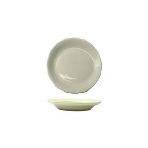 International Tableware, Inc VI-16 Victoria American White 10-3/4" Diameter Ceramic Plate